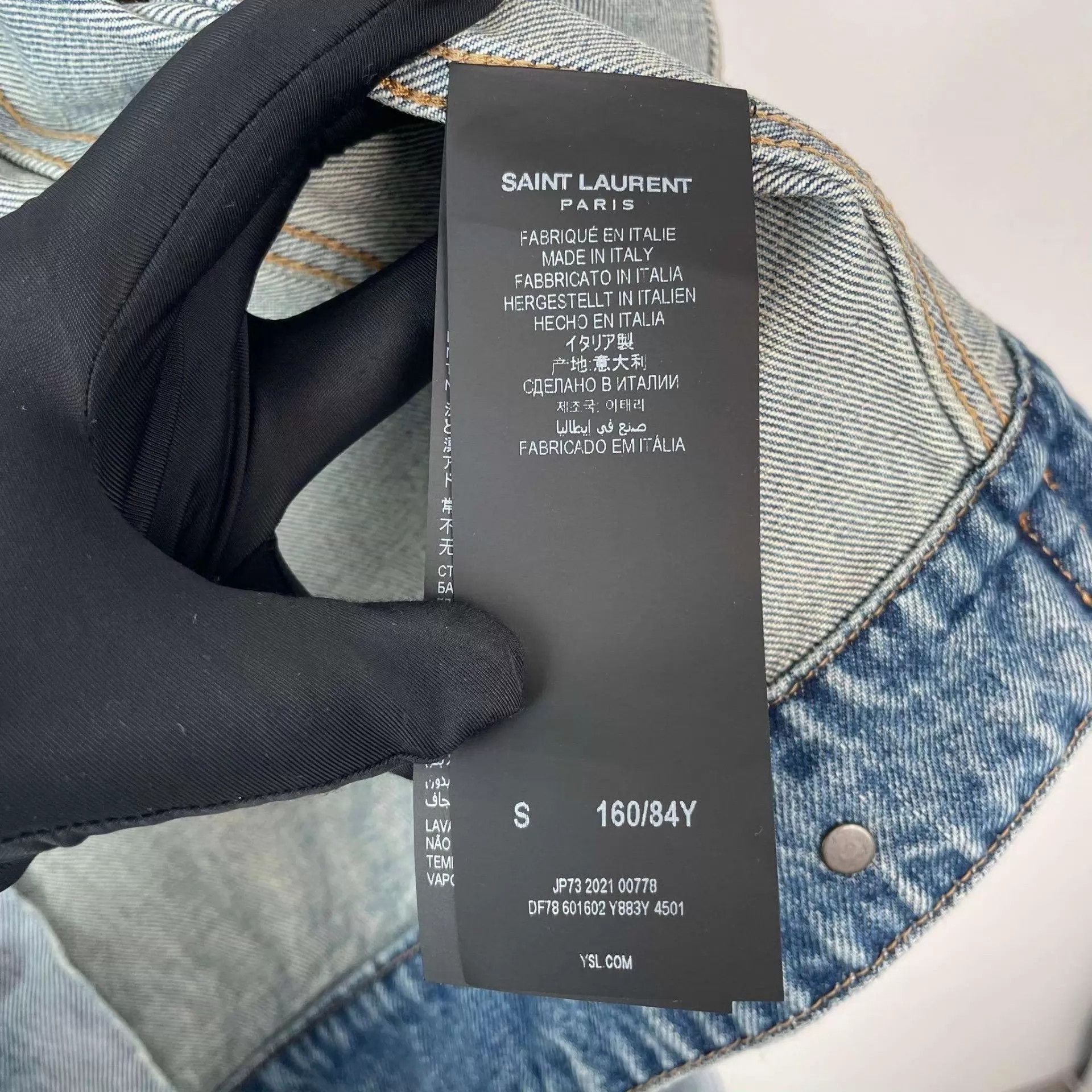 Saint Laurent Paris YSL Blue Denim Jacket S Size S / US 4 / IT 40 - 5 Thumbnail