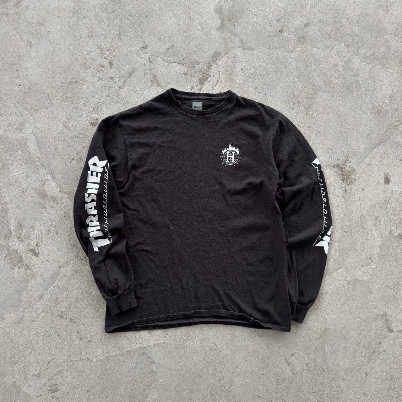 Huf × Thrasher Vintage HUF Thrasher Worldwide Long Sleeve Shirt Size US M / EU 48-50 / 2 - 1 Thumbnail