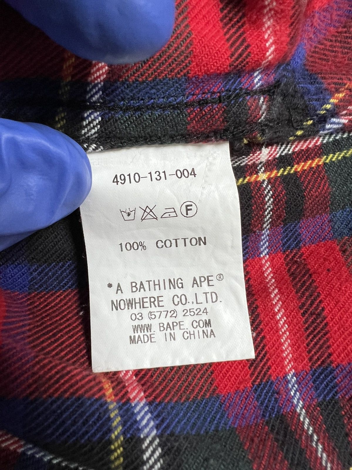Bape A Bathing Ape Red Plaid Pirate Button Up Long Sleeve Shirt Size US M / EU 48-50 / 2 - 6 Thumbnail