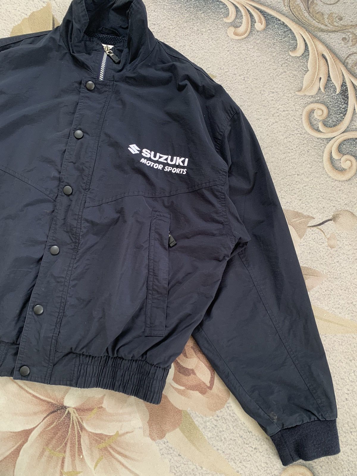 Japanese Brand Vtg Suzuki MotorSports Big Logo Embroidered Jacket Size US L / EU 52-54 / 3 - 4 Thumbnail