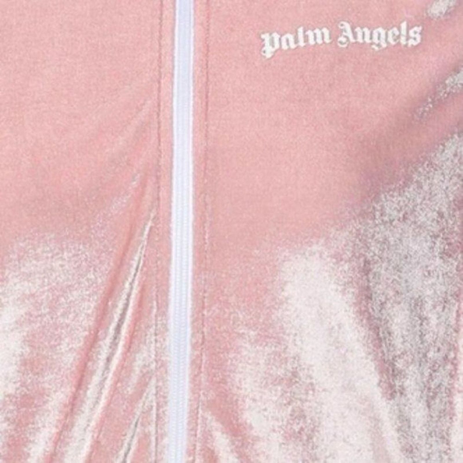Palm Angels Palm Angels Chenille Cropped Zip Up Hoodie Rose Size L / US 10 / IT 46 - 2 Thumbnail