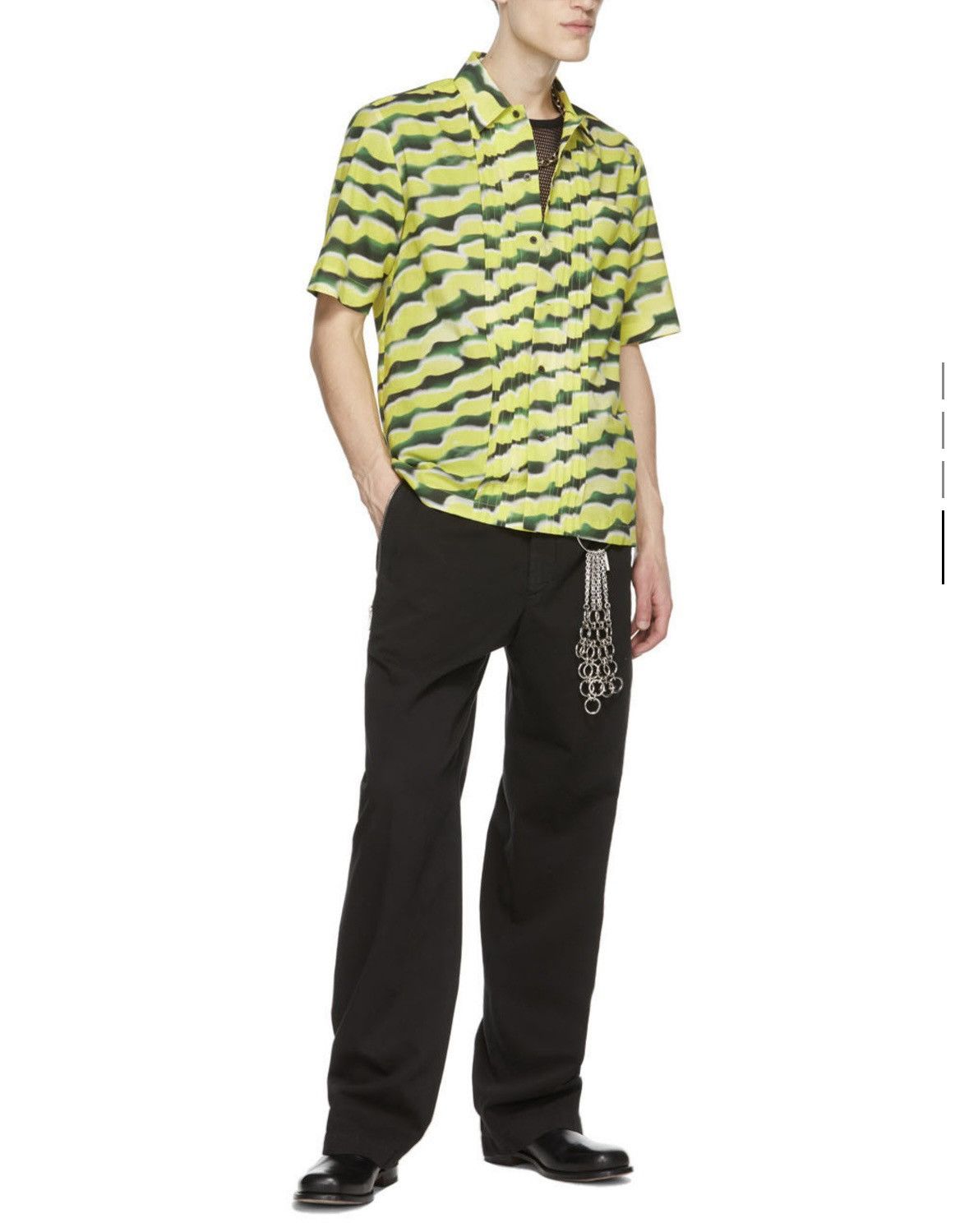 Dries Van Noten Dries Yellow Len Lye Edition Camillo Short Sleeve Shirt Size US M / EU 48-50 / 2 - 11 Thumbnail