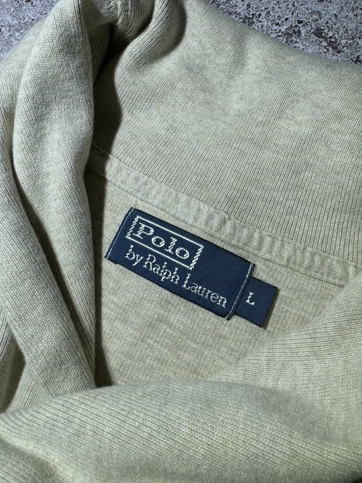Polo Ralph Lauren × Vintage Polo Ralph Lauren Vintage High Neck Rare Beige Sweatshirt Size US L / EU 52-54 / 3 - 5 Thumbnail