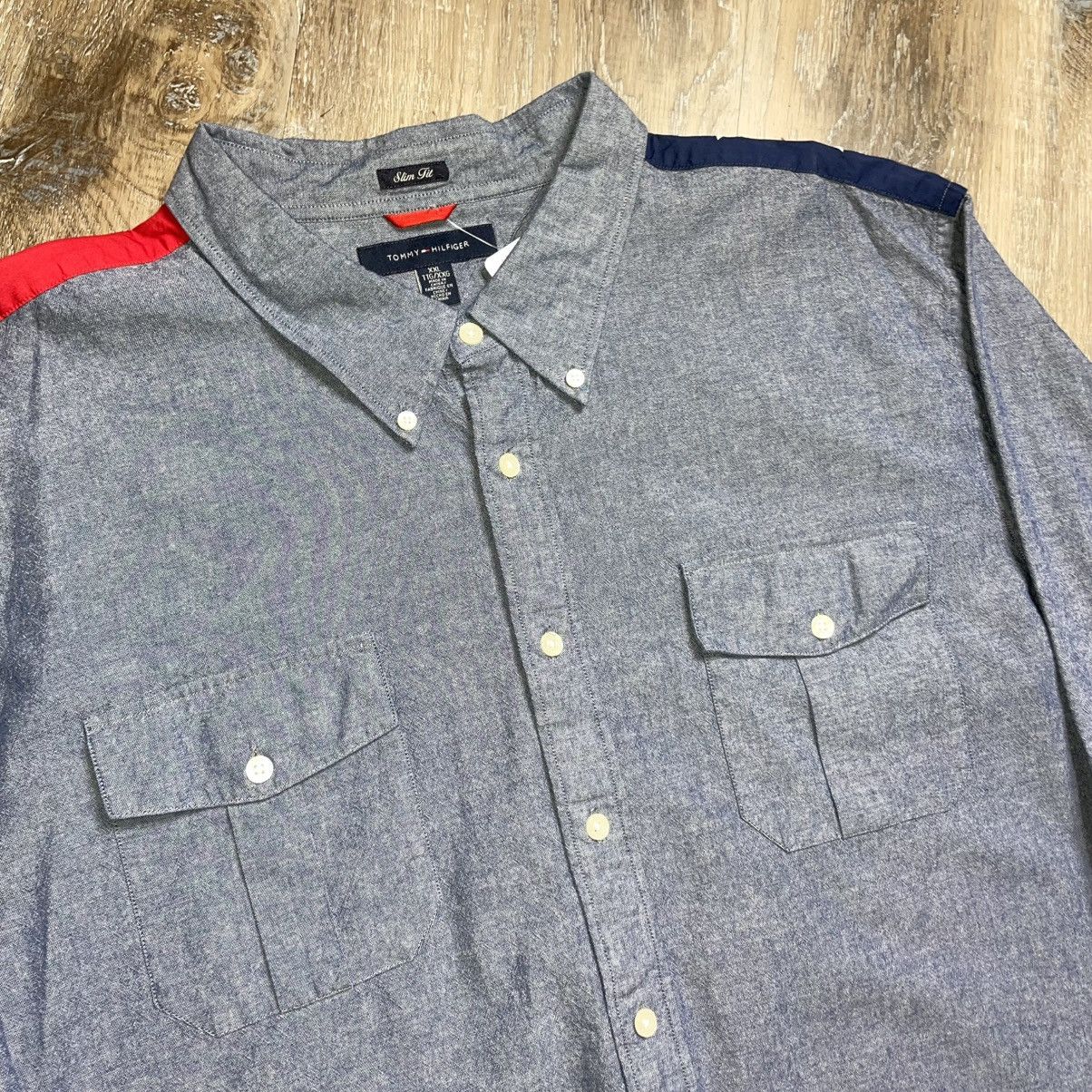 Tommy Hilfiger Tommy Hilfiger USA Flag Button Up Shirt Mens 2XL Western Size US XXL / EU 58 / 5 - 4 Thumbnail