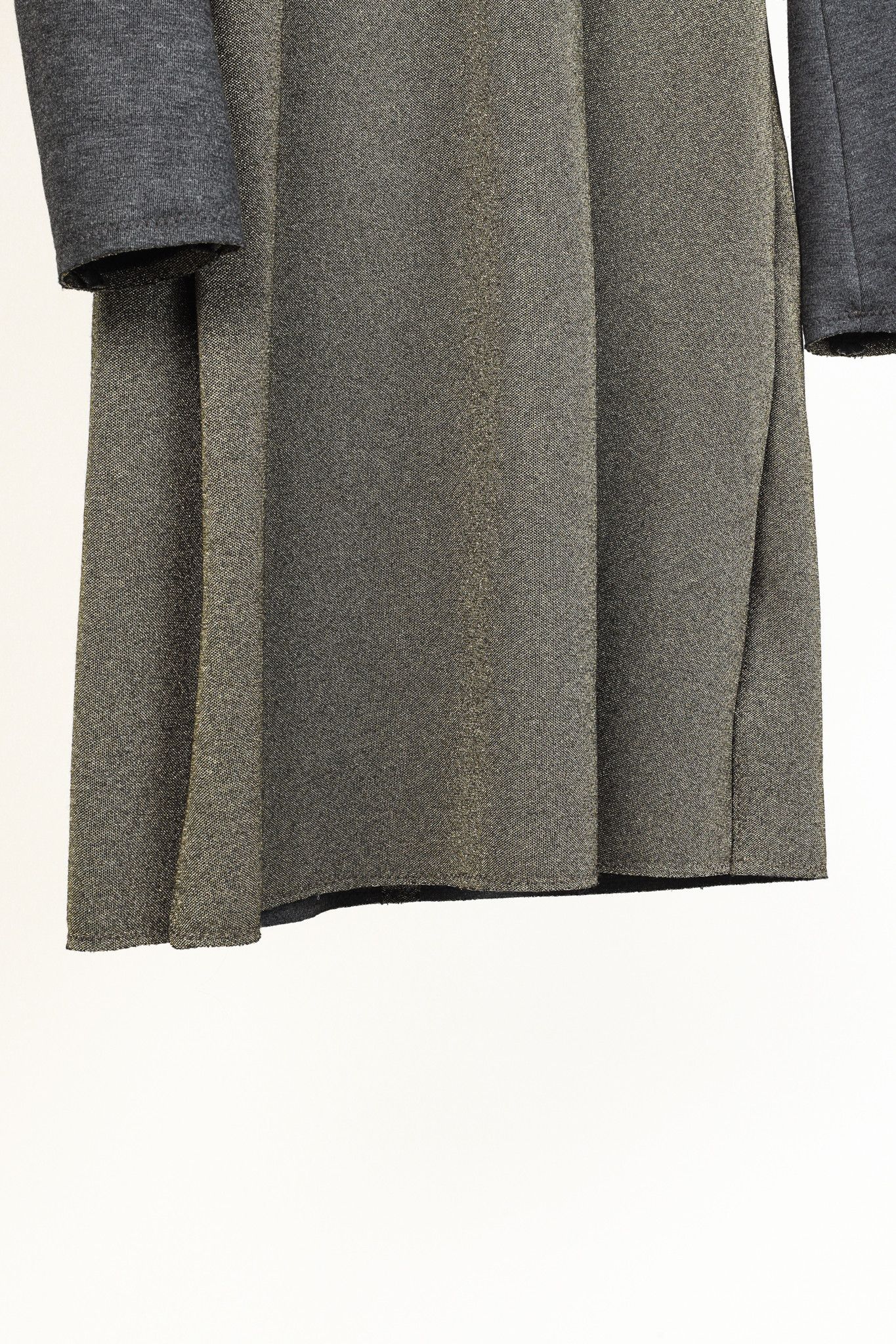 Marie Saint Pierre Marie Saint Pierre Metallic Grey Neoprene Long Sleeve Dress Size S / US 4 / IT 40 - 7 Thumbnail