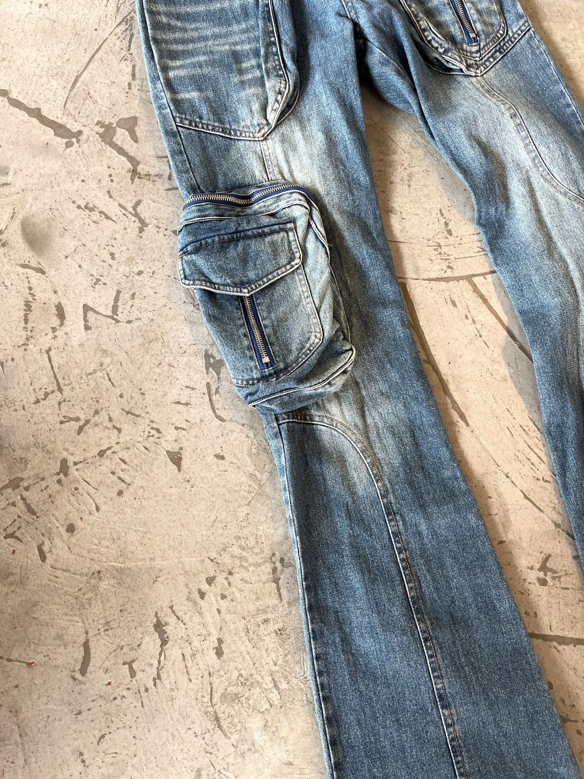 Japanese Brand LAV cargo flared leg jeans with style LGB,if six was nine Size US 32 / EU 48 - 11 Thumbnail