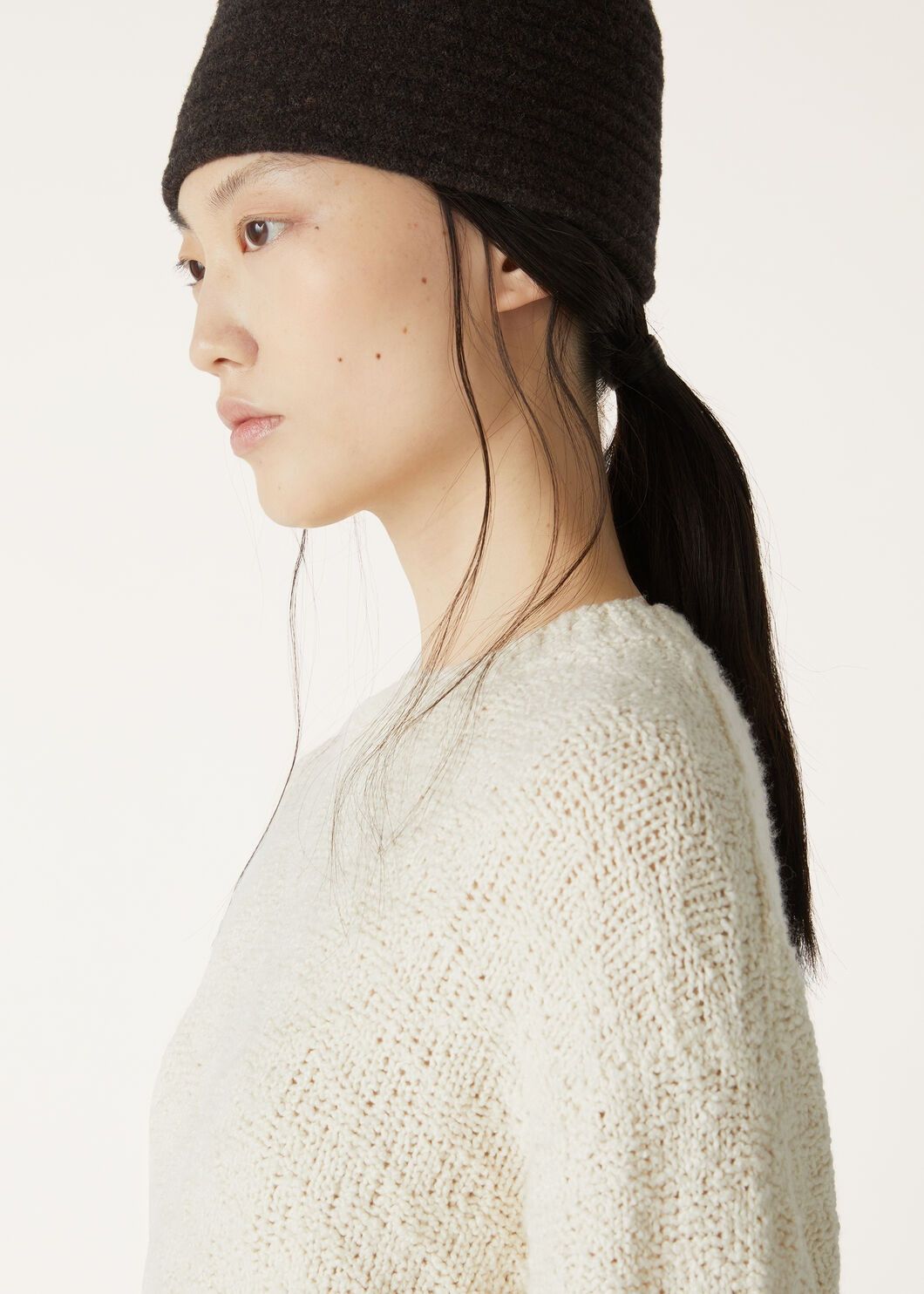 Loro Piana o1w1db10825 FAO5750 Folecchio Crewneck Sweater in Off White Size XS / US 0-2 / IT 36-38 - 3 Thumbnail