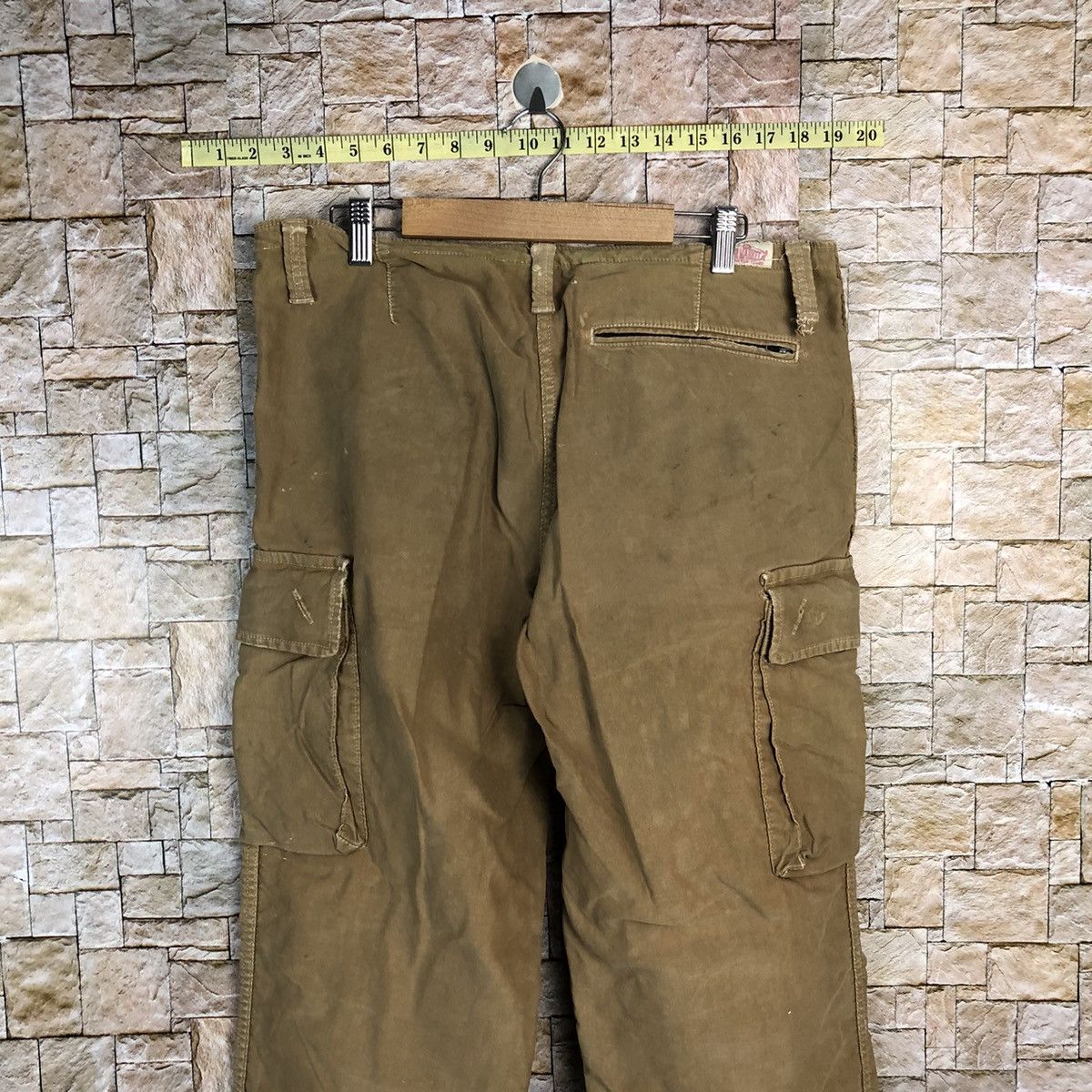 HOLLYWOOD RANCH MARKET D HRM Hollywood Ranch Market Brown ripped cargo Pants #A350 Size US 32 / EU 48 - 17 Thumbnail
