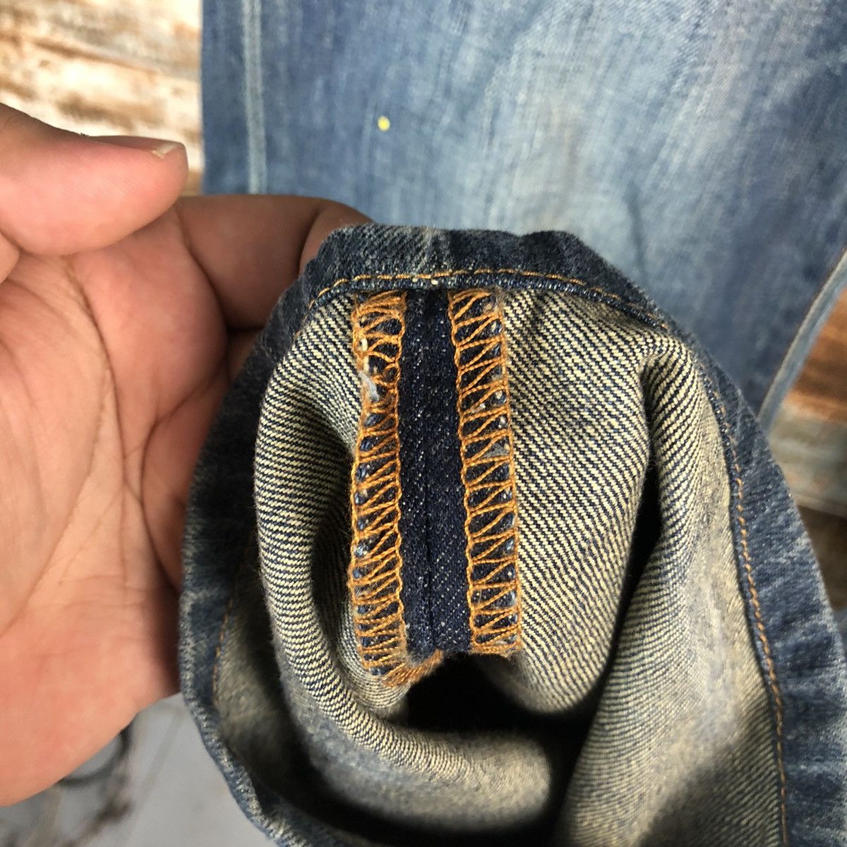 Edwin Edwin japan vintage faded Blue ripped Denim Pants #A1404 Size US 36 / EU 52 - 8 Thumbnail