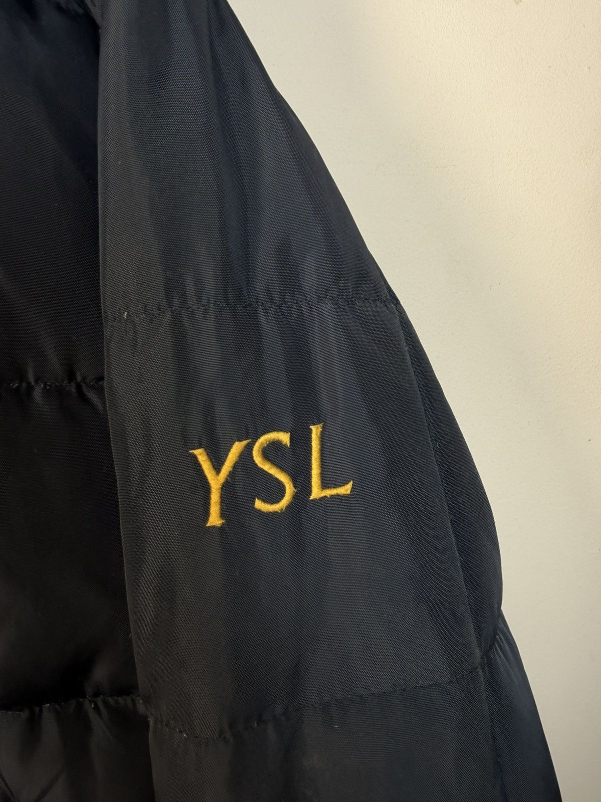Yves Saint Laurent Puffer YSL Down Jacket Winter Blue Bomber Zip Up Size US M / EU 48-50 / 2 - 7 Thumbnail
