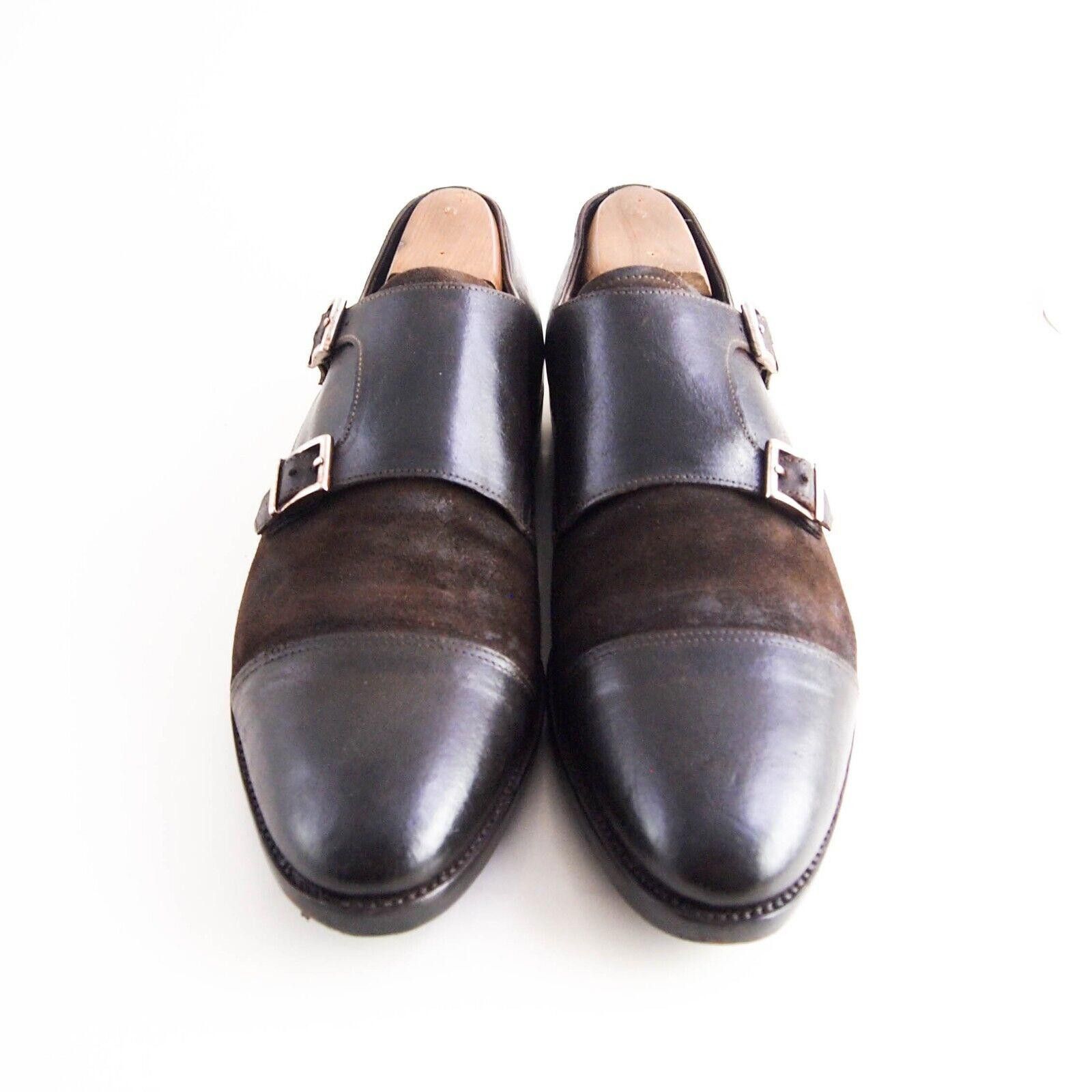 Santoni Santoni Double Monks Brown Leather Suede US 9.5 EU 42.5 Size US 9.5 / EU 42-43 - 3 Thumbnail