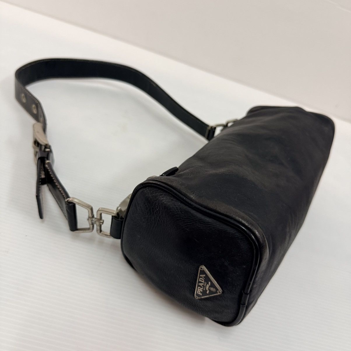 Prada Prada Black Leather Dinner Bag Size ONE SIZE - 1 Thumbnail