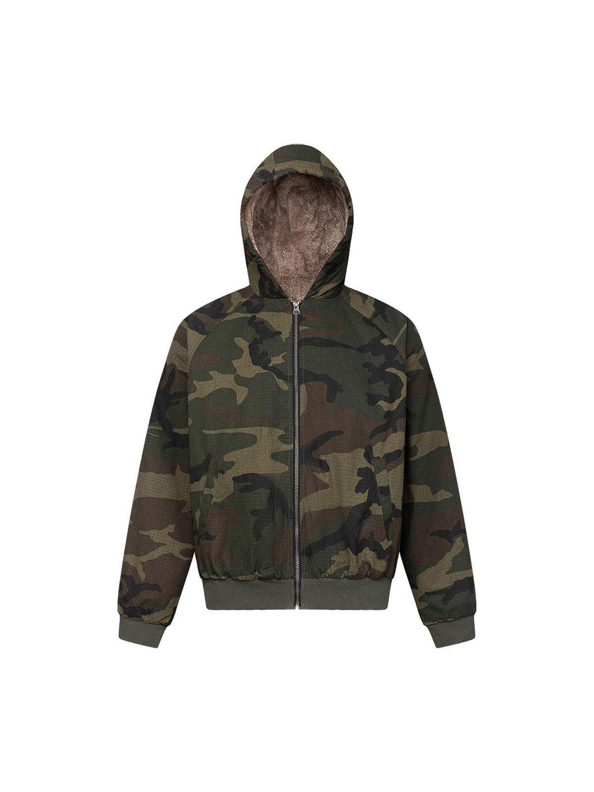 Other Camouflage Fleece Hooded Jacket Size US L / EU 52-54 / 3 - 8 Thumbnail