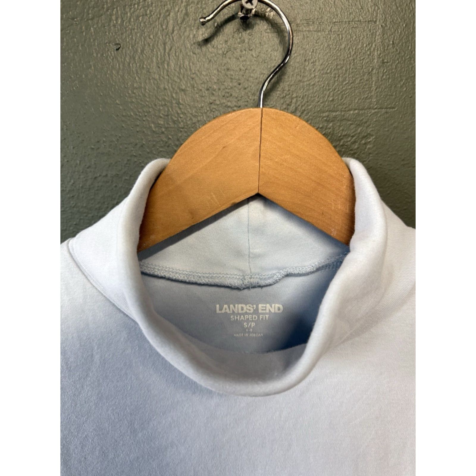 Lands' End Lands' End Womens Blue Long Sleeve Turtleneck T-Shirt Size Small Size S / US 4 / IT 40 - 3 Thumbnail