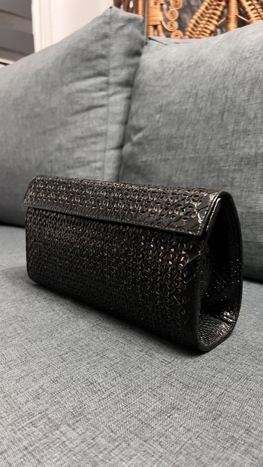 Alaia Alaia Python Laser Cut Clutch Bag Size ONE SIZE - 3 Thumbnail