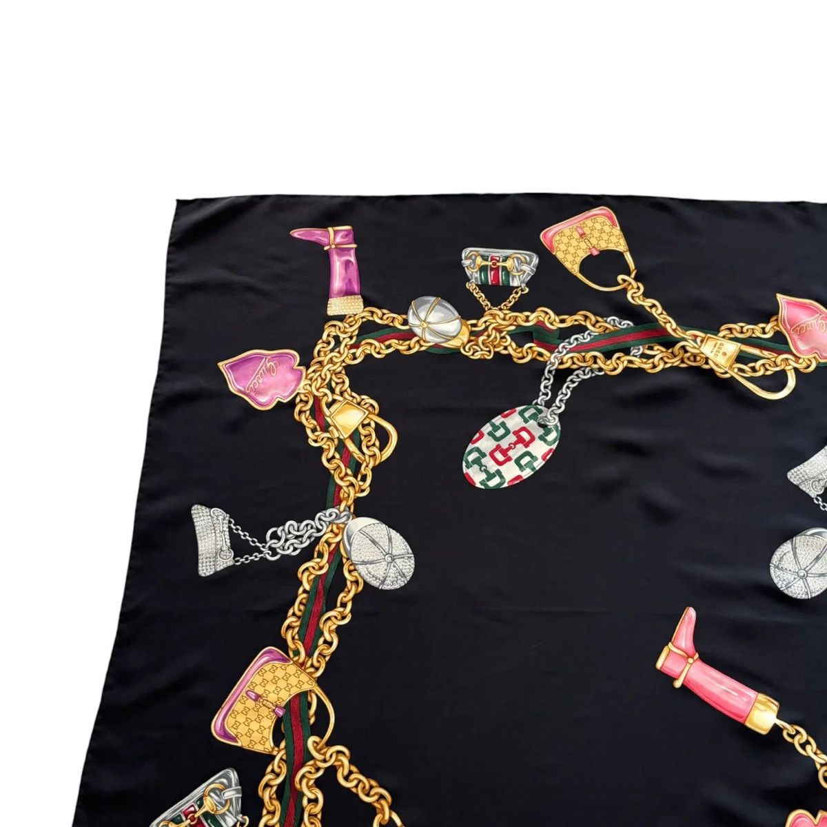 Gucci Multi Icon Print Scarf Size ONE SIZE - 3 Thumbnail