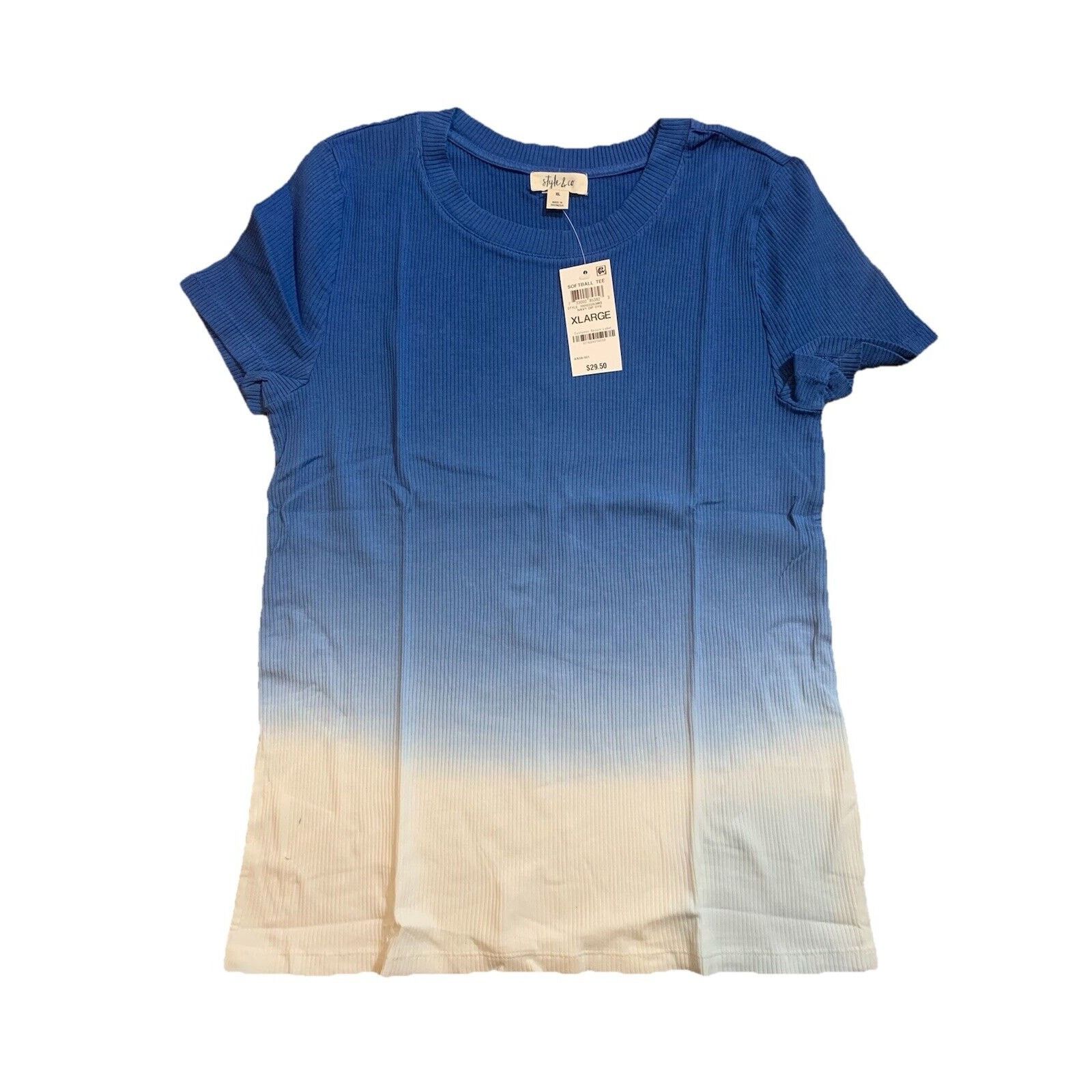 Other Style & Co Women’s Softball Tee Blue Tie Dye Size XL / US 12-14 / IT 48-50 - 1 Thumbnail
