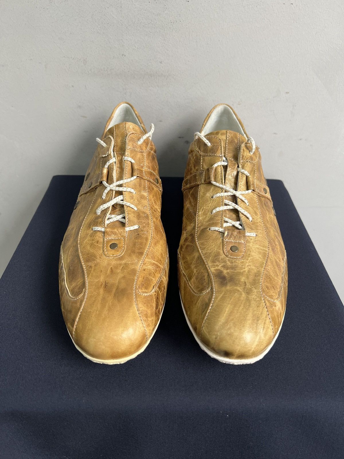 No Faith Studios Leather low avant garde y2k fashion boots Dirk bikkembergs Size US 10.5 / EU 43-44 - 1 Thumbnail