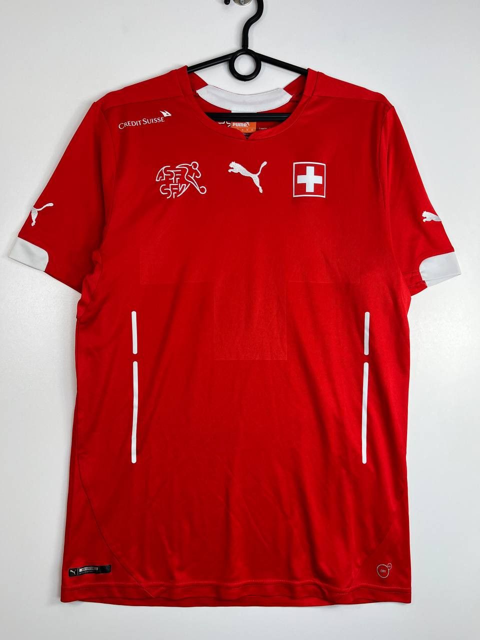 Puma Switzerland National Team Football Shirt Puma Jersey Red M Size US M / EU 48-50 / 2 - 1 Thumbnail