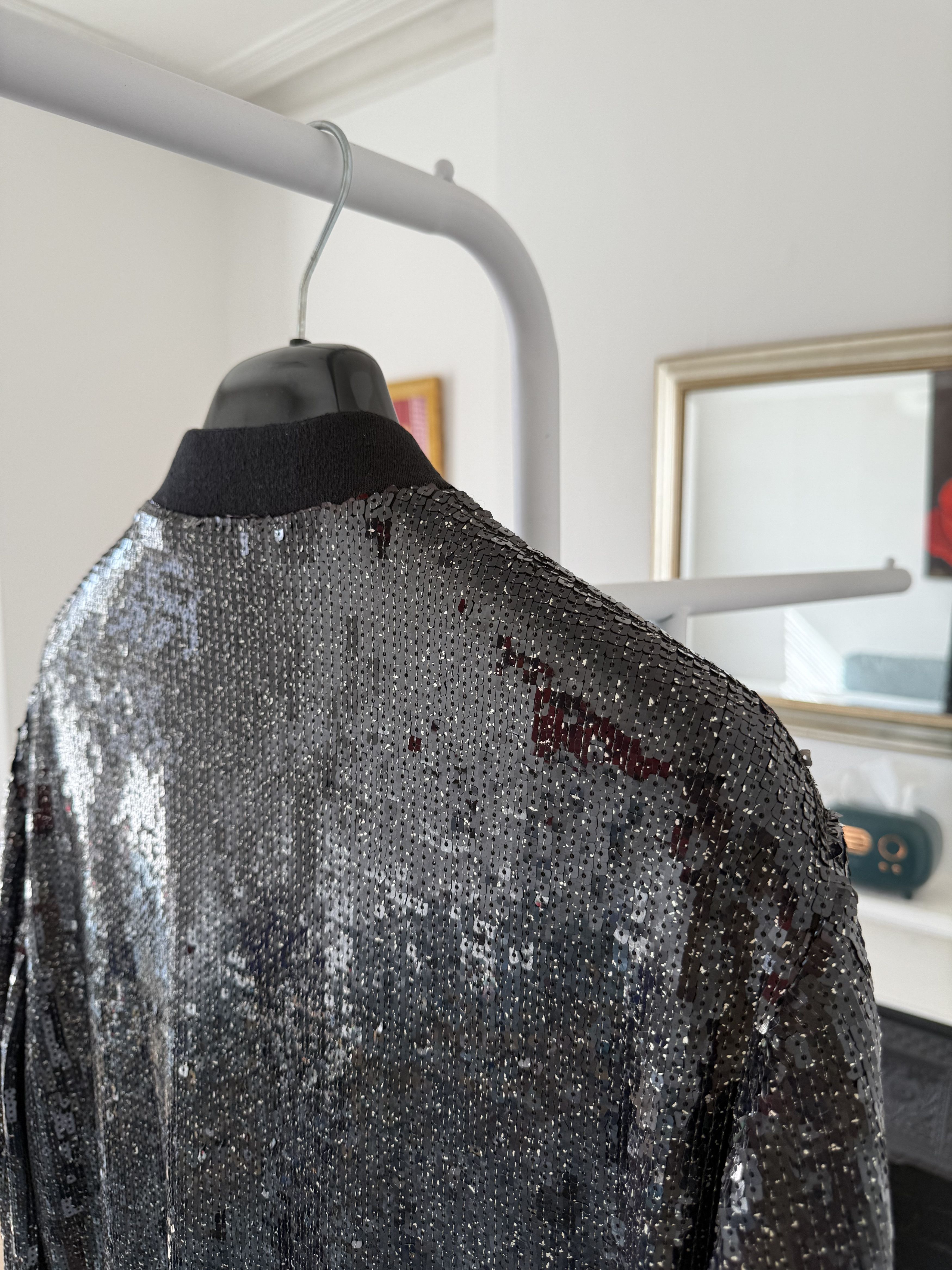 Saint Laurent Paris Saint Laurent Sequin Teddy Bomber Jacket Size US L / EU 52-54 / 3 - 5 Thumbnail
