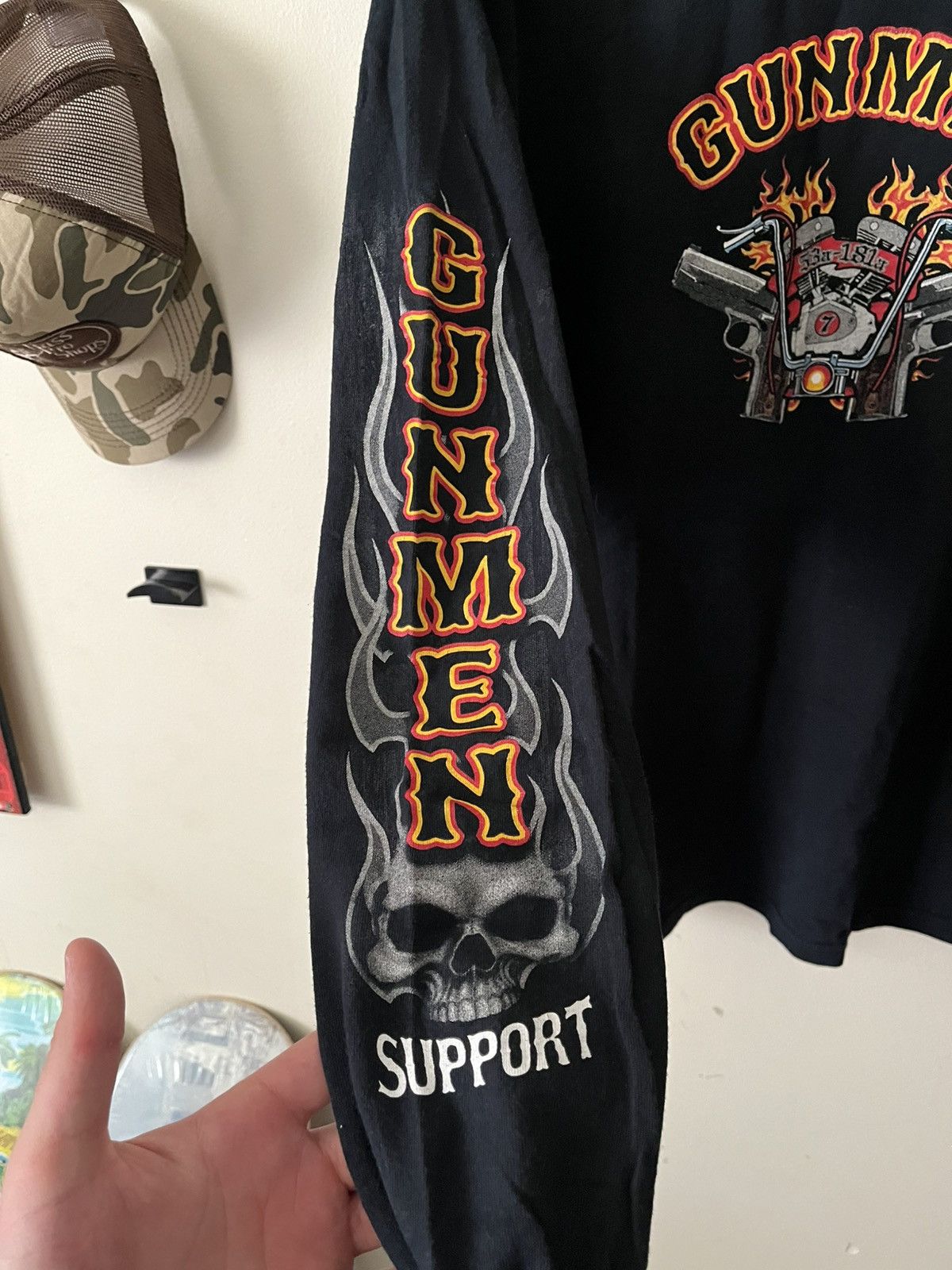 Vintage Vintage Y2K Gunmen Motorcycle Pistol Long Sleeve Tee Flames Size US L / EU 52-54 / 3 - 3 Thumbnail