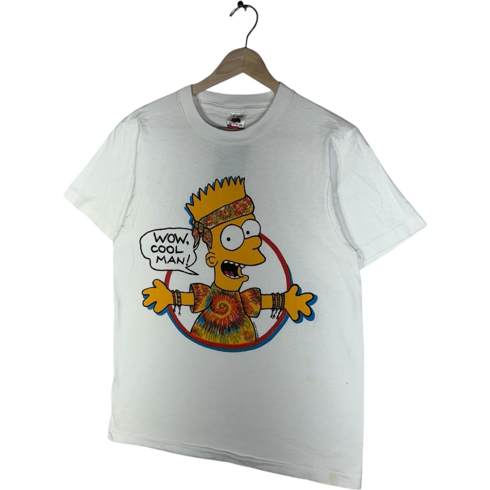 Fruit Of The Loom Vintage Simpsons Bart Ti-Dye "Cool Man!" Tee Medium Size US M / EU 48-50 / 2 - 3 Thumbnail