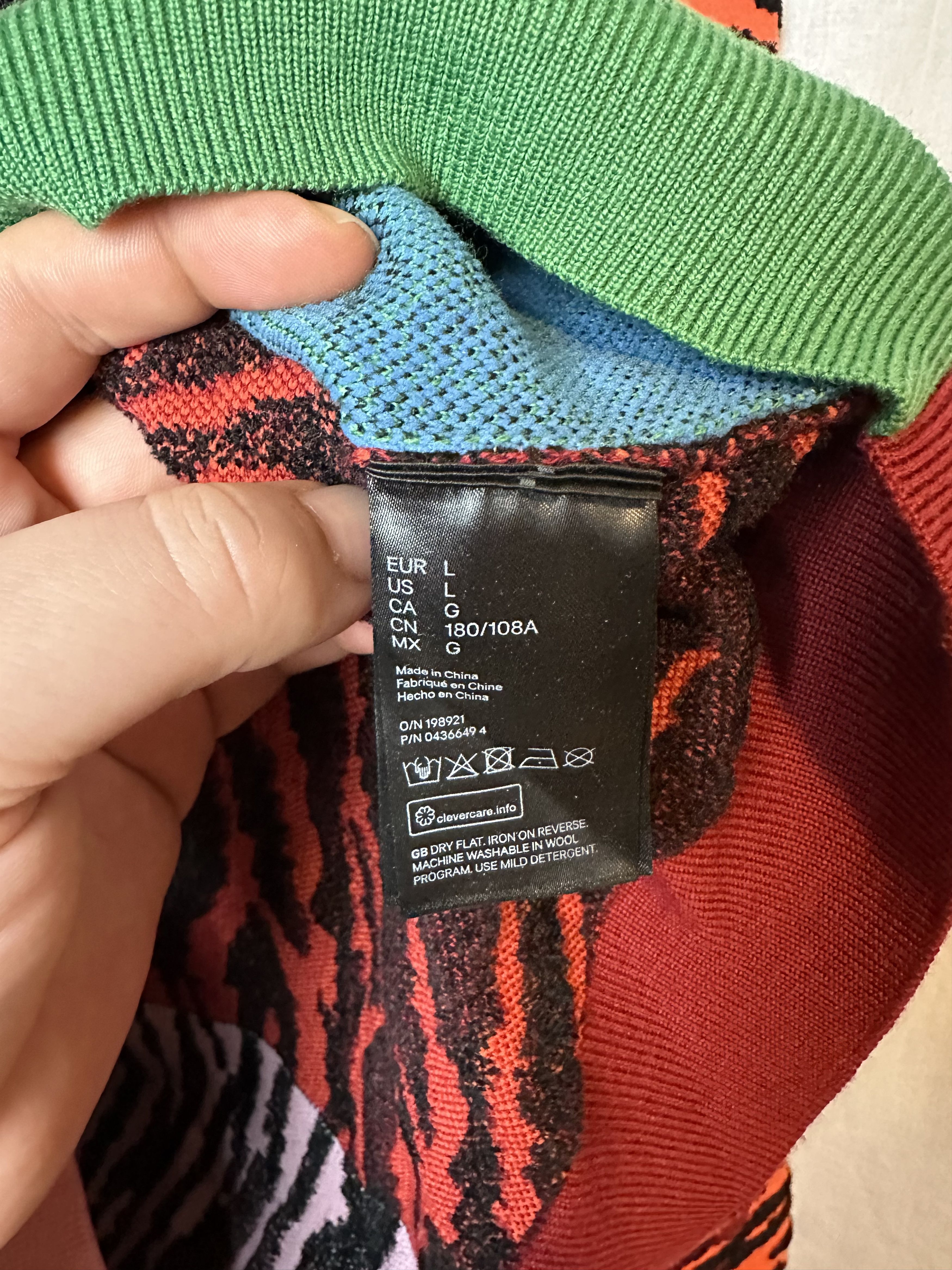 H&M × Kenzo multipattern knit sweater Size US L / EU 52-54 / 3 - 5 Thumbnail