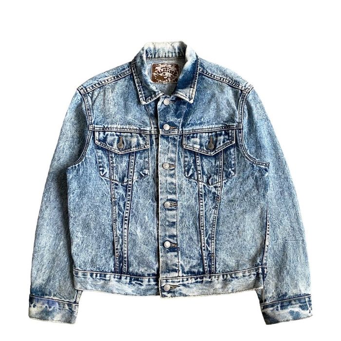 Vintage GL Heart dyed trucker denim jacket dye indigo blue | Grailed