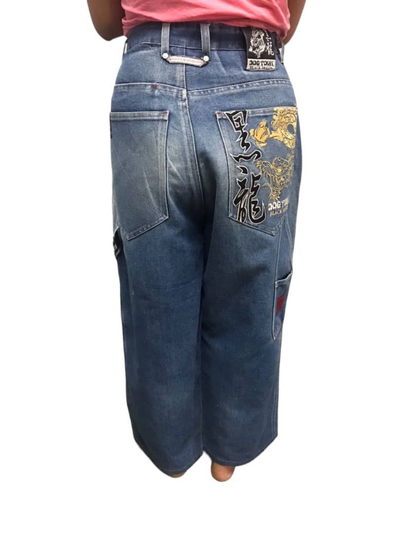 Vintage BEST OFFER‼️‼️Dogtown Black Dragon Embroidered Baggy Jeans Size US 30 / EU 46 - 20 Thumbnail