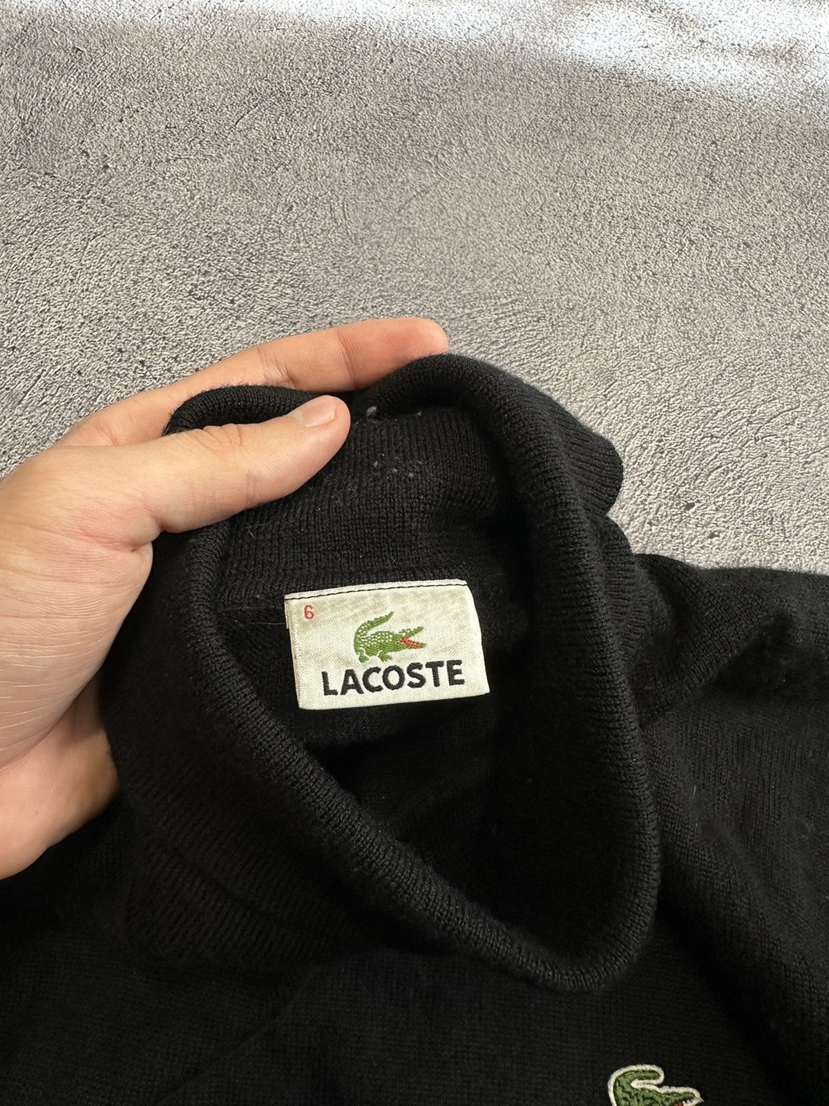 Lacoste × Vintage 🐊 Vintage 90s Lacoste Wool Sweater Size US L / EU 52-54 / 3 - 3 Thumbnail