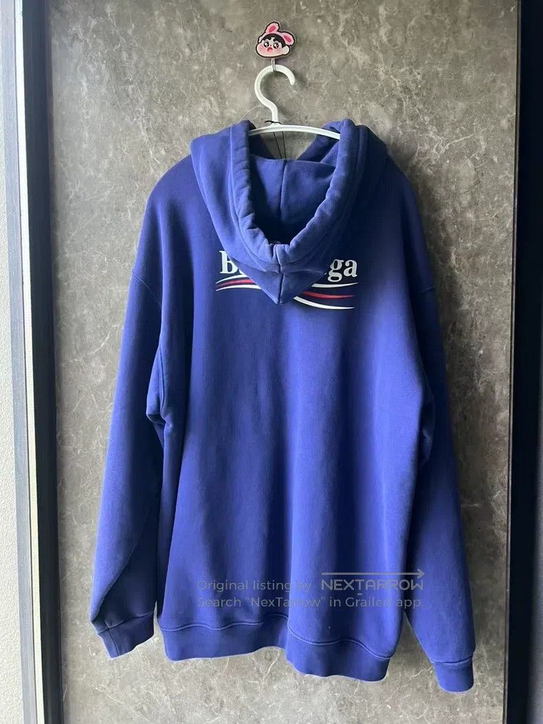 Balenciaga Balenciaga Coke hooded sweatshirt blue XL Size US XL / EU 56 / 4 - 2 Thumbnail