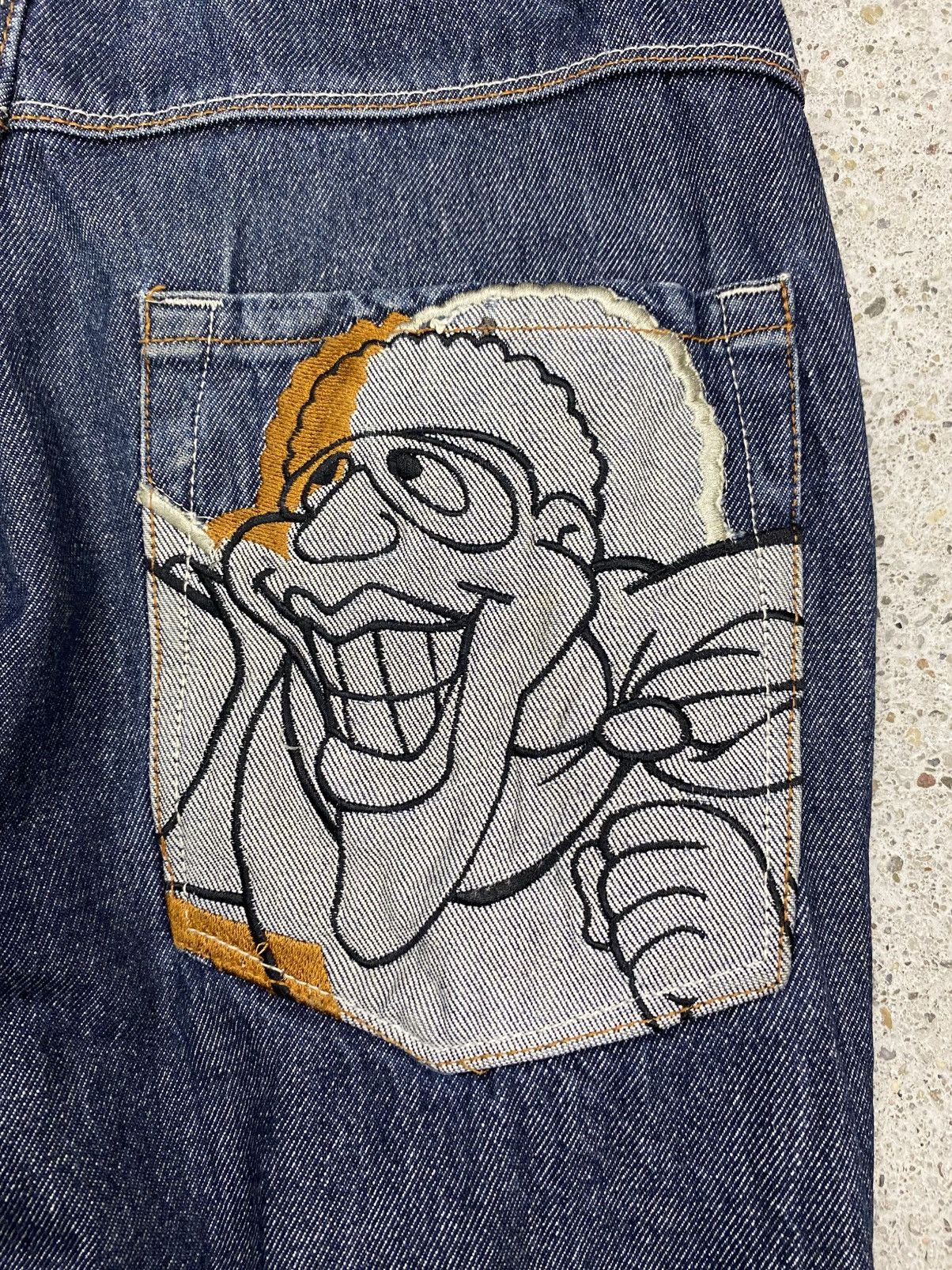 Fubu Fubu platinum raw denim jeans jnco southpole hip hop baggy Size US 34 / EU 50 - 3 Thumbnail