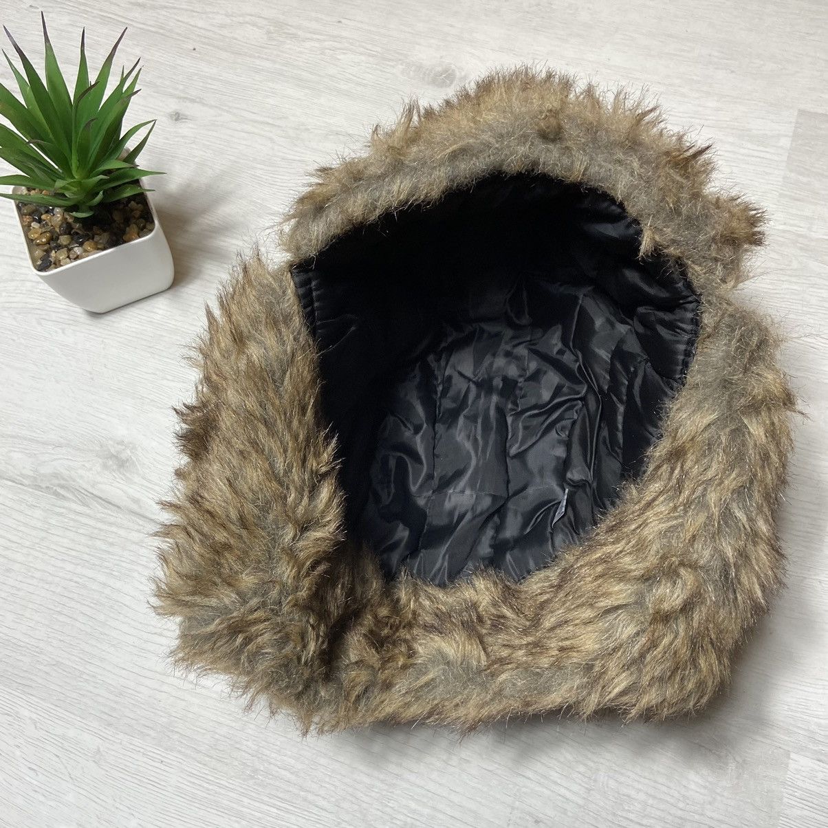 Japanese Brand × Vintage 🔥 Y2K Fuzzy Mohair Fur Ushanka hat style 1990s Size ONE SIZE - 5 Thumbnail