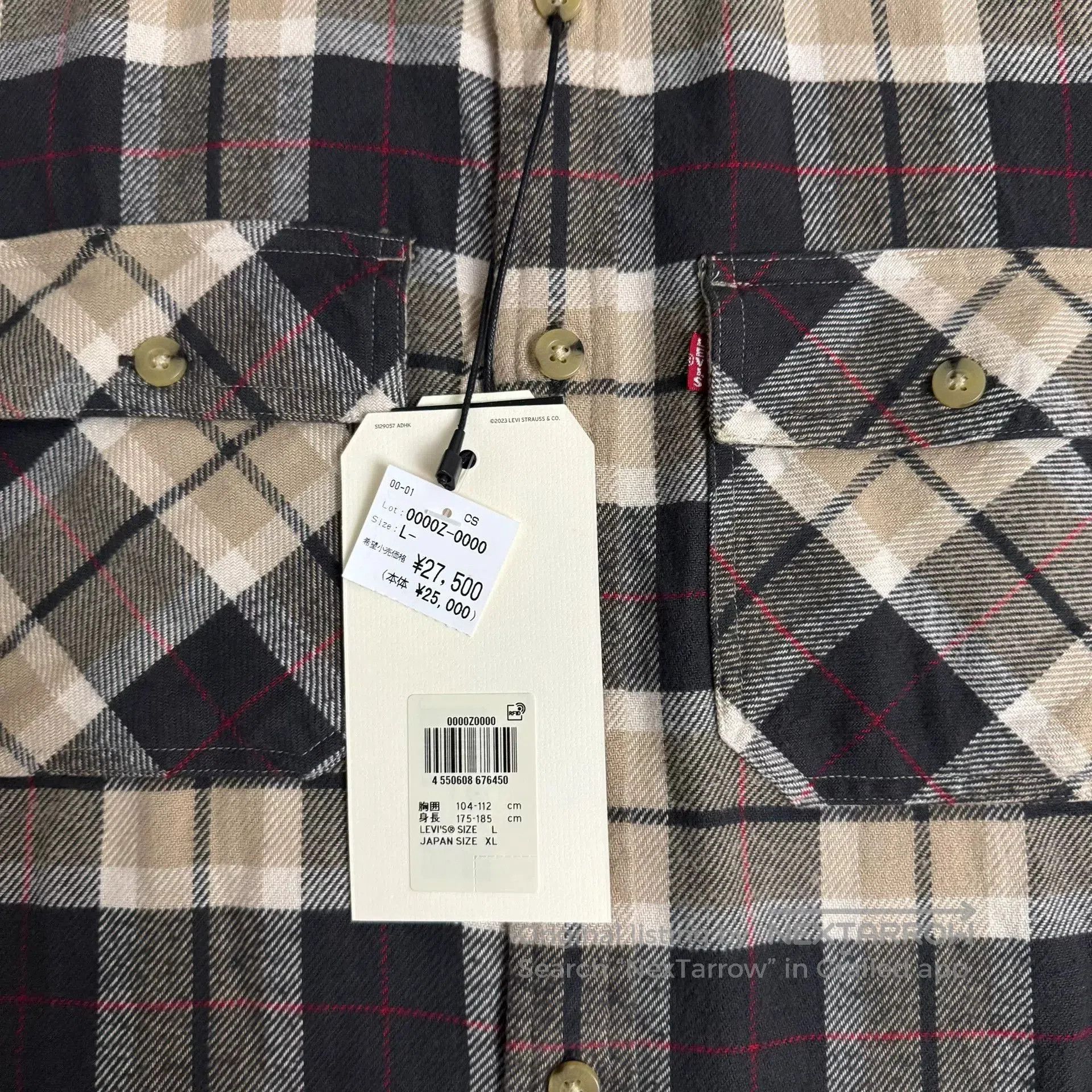 JJJJound JJJJound x Levi's Plaid Shirt. Size US L / EU 52-54 / 3 - 4 Thumbnail