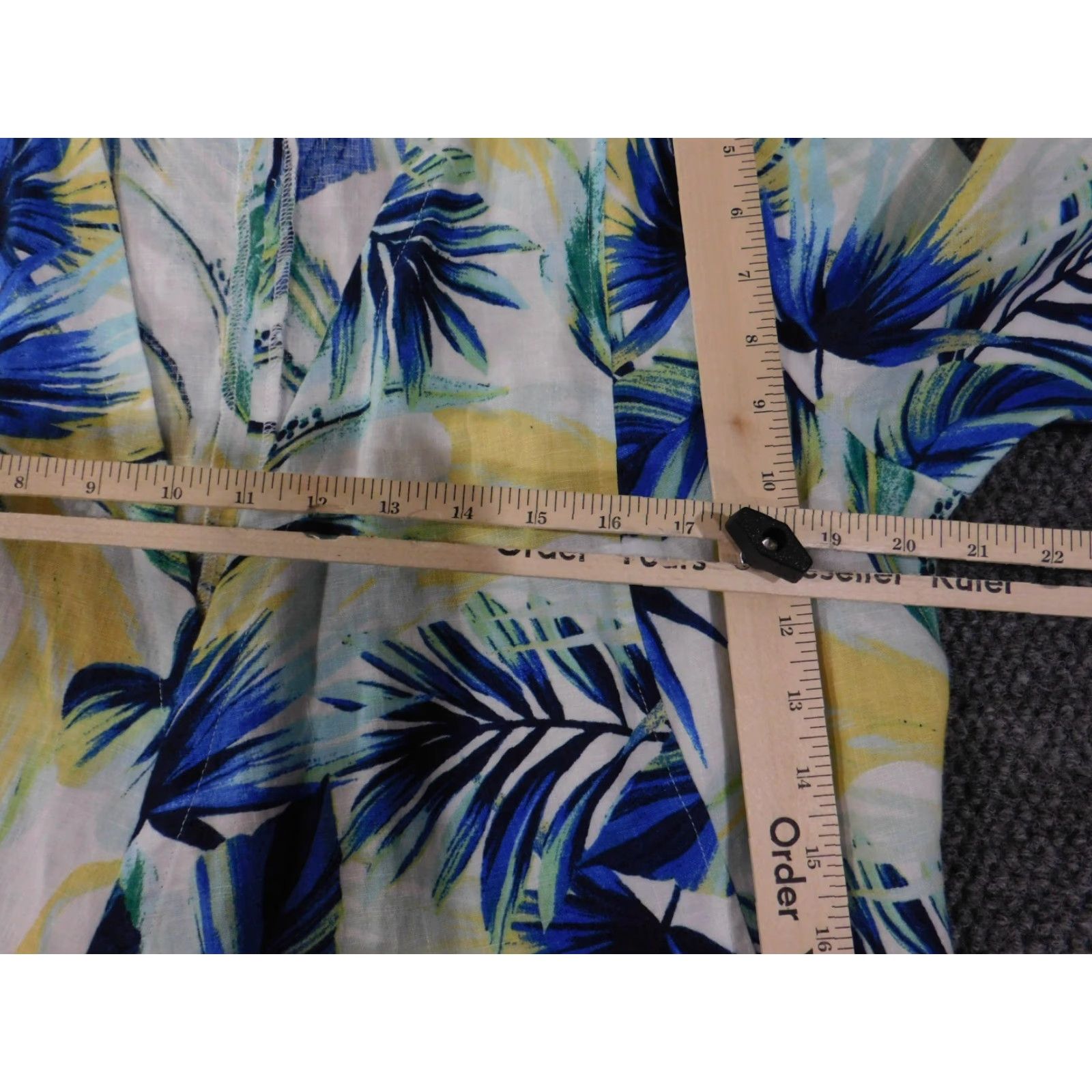 Vintage Chico's Jacket Blue Floral Open Linen Knit Relaxed Linen Lining Women Casual Beach Winter Regular Size 1 Long Sleeve Mid-Length Size XS / US 0-2 / IT 36-38 - 7 Thumbnail