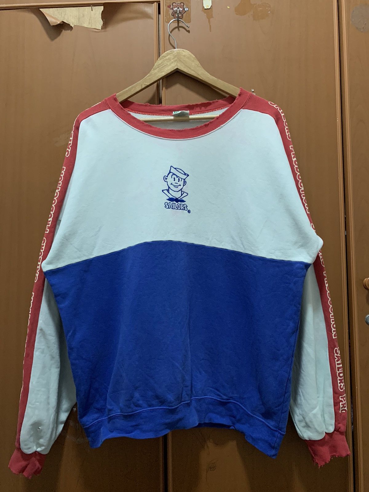 Japanese Brand Vintage Japanese Brand Sailors Pro Sweatshirt Distressed Size US XL / EU 56 / 4 - 1 Thumbnail