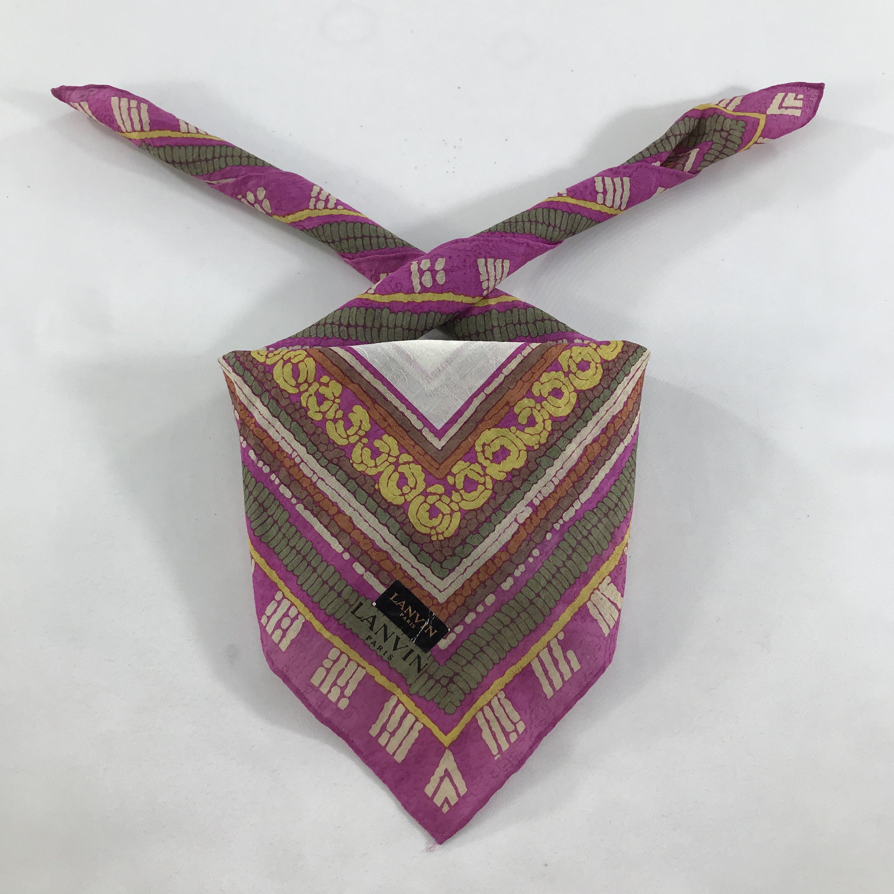 Lanvin × Vintage Lanvin Bandana / Handkerchief / Neckerchief - S1653 Size ONE SIZE - 3 Thumbnail
