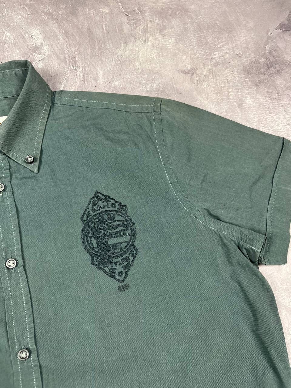 Diesel Diesel Men's Green Short Sleeve Button-Down Shirt Size L Size US L / EU 52-54 / 3 - 4 Thumbnail