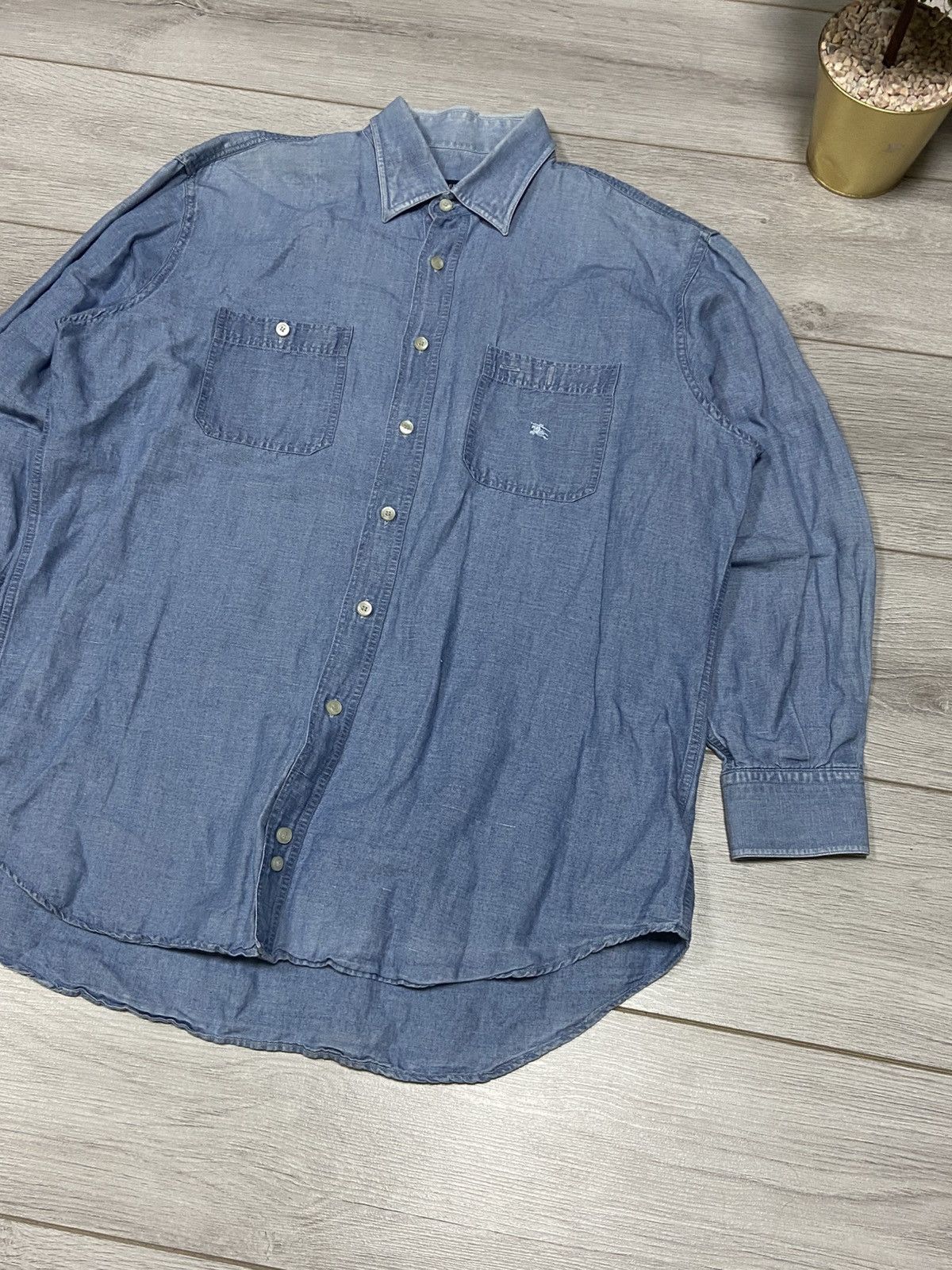 Burberry Burberry London linen denim multipocket shirt buttons Size US M / EU 48-50 / 2 - 3 Thumbnail