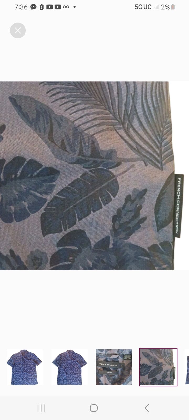 French Connection FRENCH CONNECTION HAWALIAN LEAF Shirt Size US M / EU 48-50 / 2 - 4 Thumbnail