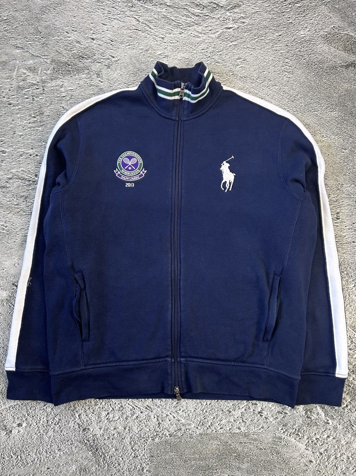 Polo Ralph Lauren × Ralph Lauren × Vintage Chief Keef Polo Ralph Lauren zip sweatshirt navy Wimbledon Size US XL / EU 56 / 4 - 1 Thumbnail