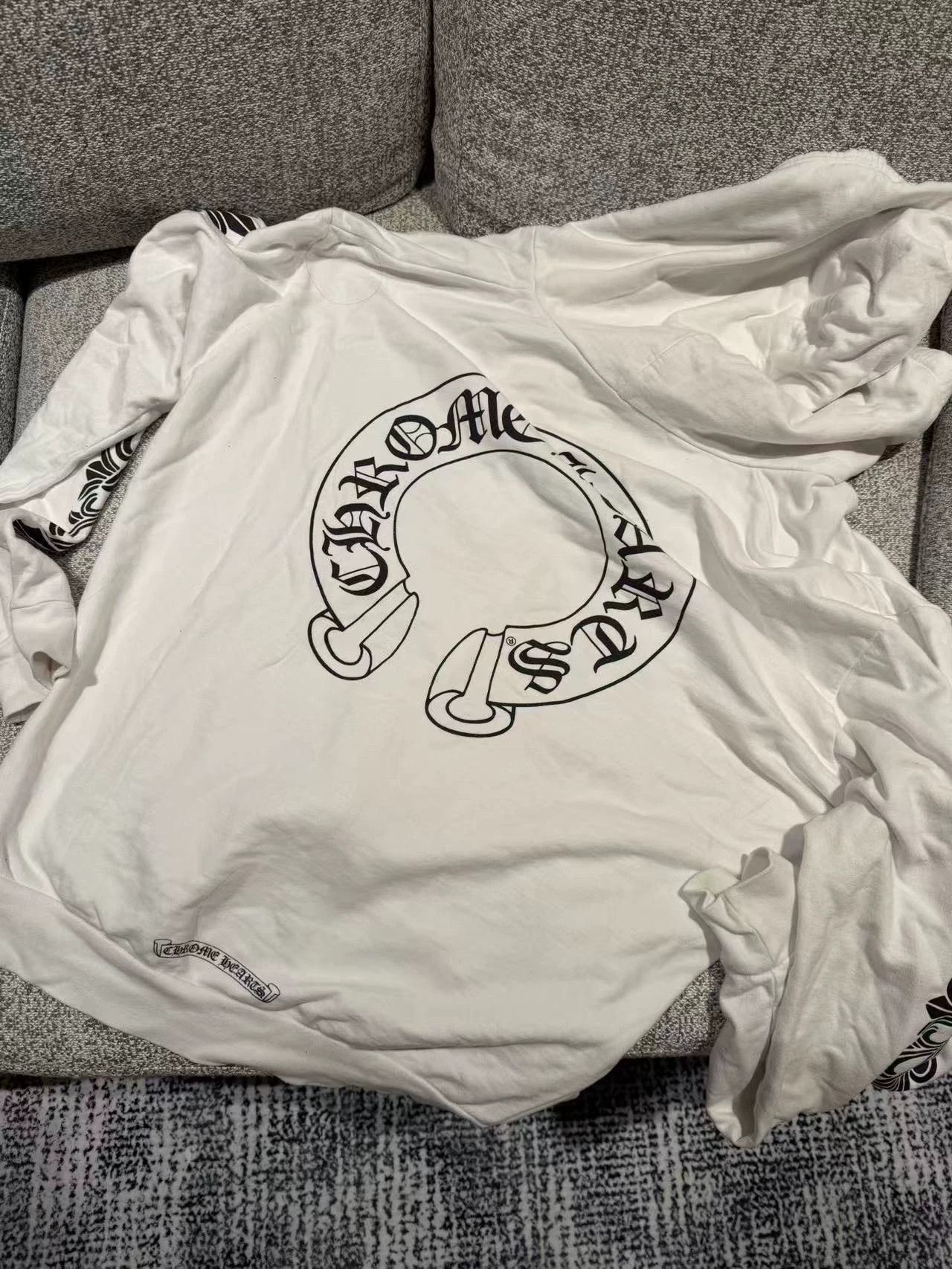 Chrome Hearts Chrome Hearts White Horseshoe Zip-Up Hoodie Size L / US 10 / IT 46 - 2 Thumbnail