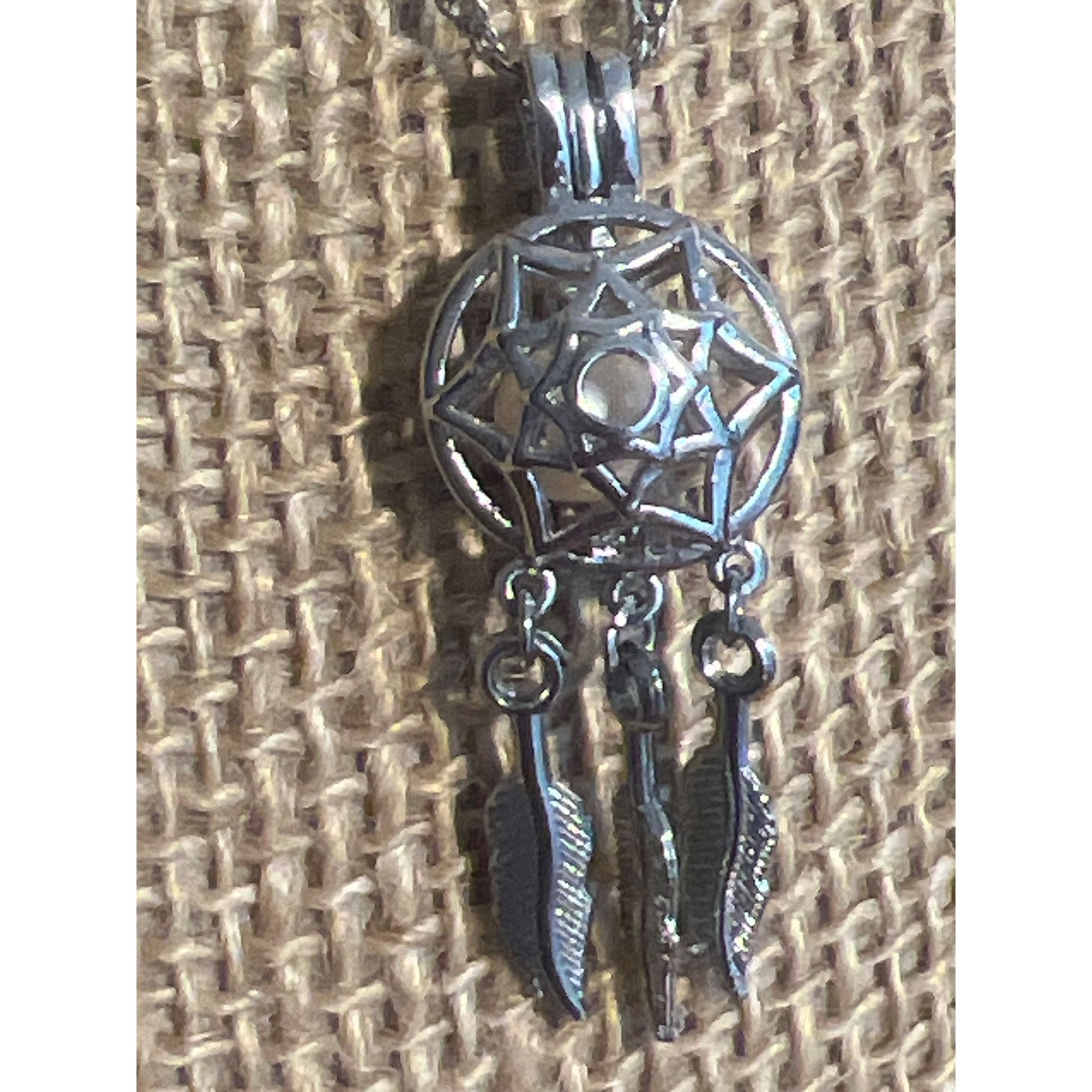 Other Vintage 18KTGP Twist Chain Necklace Dreamcatcher Pearl Cage Size ONE SIZE - 2 Thumbnail