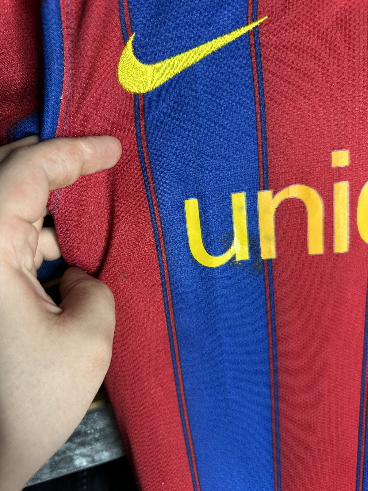 Nike FC Barcelona Retro 2009/10 Nike Home Soccer Jersey Size S Size US S / EU 44-46 / 1 - 3 Thumbnail