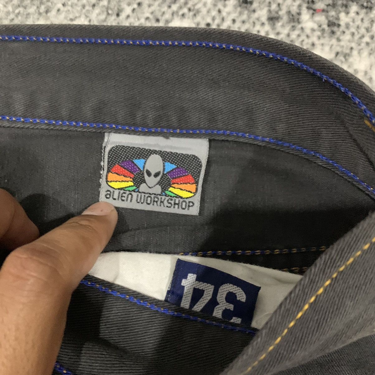 Vintage Alien Workshop 👽 Stripe List Side Baggy Pants