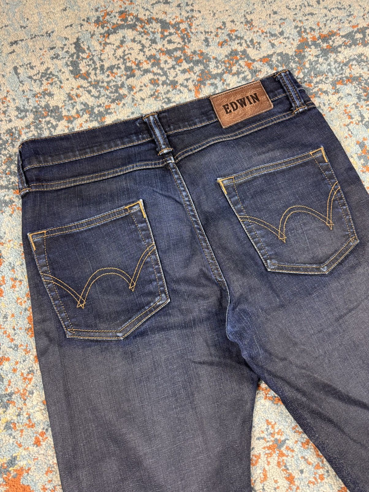 Edwin × Vintage Rare Vintage y2k Edwin waxed coated skinny jeans denim pants Size US 31 - 8 Thumbnail