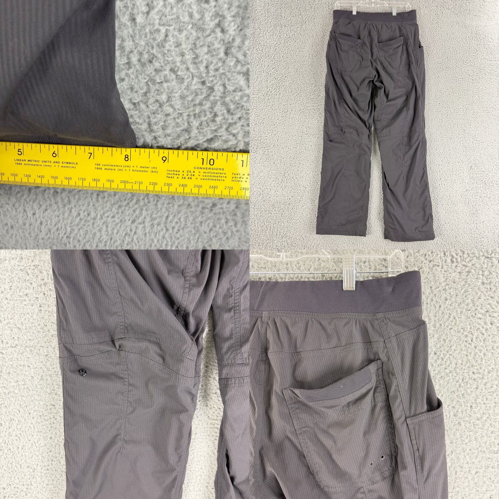 Lululemon Lululemon Mens Small Grey Striped Cargo Straight Leg Activewear Pants Size US 29 - 8 Thumbnail