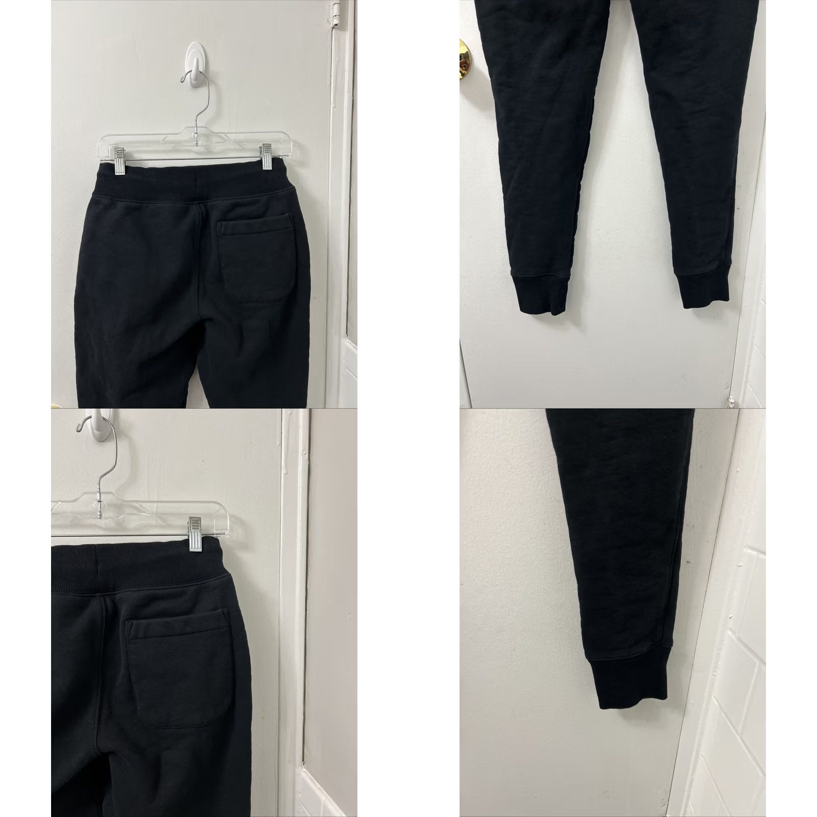 Champion VINTAGE Champion Reverse Weave Jogger Sweatpants Men's S Black Cotton Blend Embroidered Logo Elastic Waist Pockets Tapered Leg Activewear Jogger Style Size US 29 - 8 Thumbnail