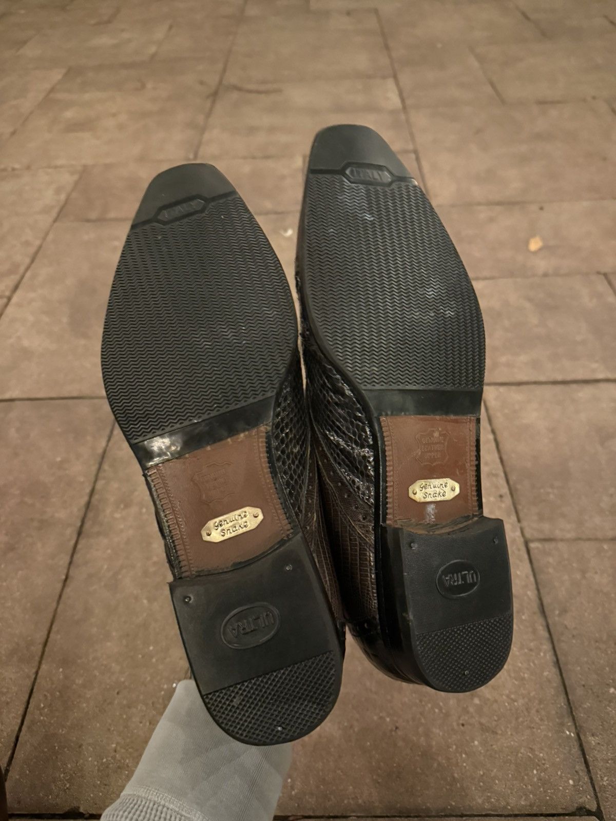 Stacy Adams Genuine leather 1980s Stacy Adams, snake skin Italy shoes Size US 10 / EU 43 - 3 Thumbnail