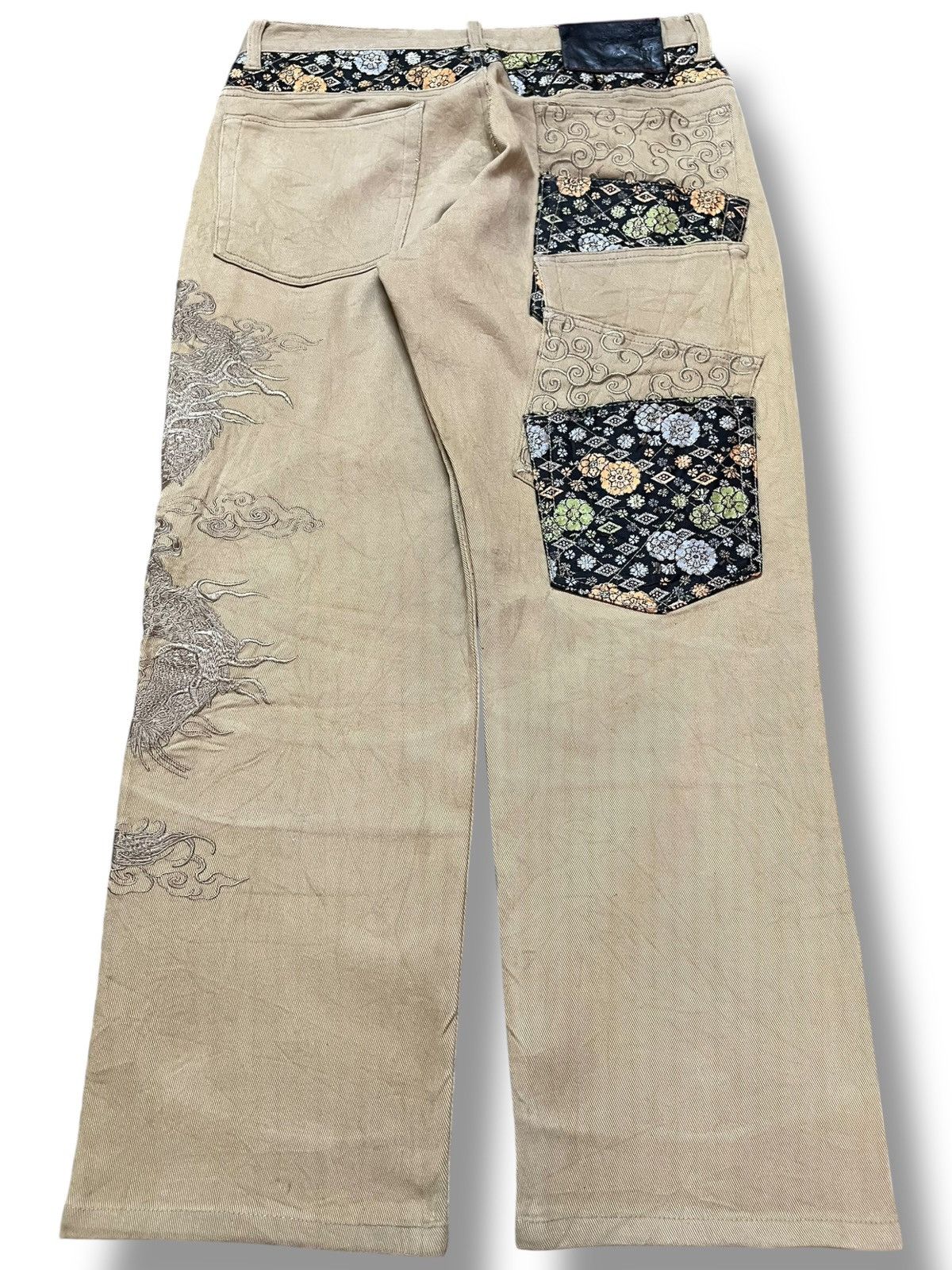 Yasuyuki Ishii Vintage Japanese Brand Dragon Embroidery Sukajan Style Denim Size US 31 - 8 Thumbnail